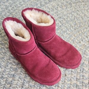 Bearpaw‎ Women's Suede Ankle Boots - Burgundy